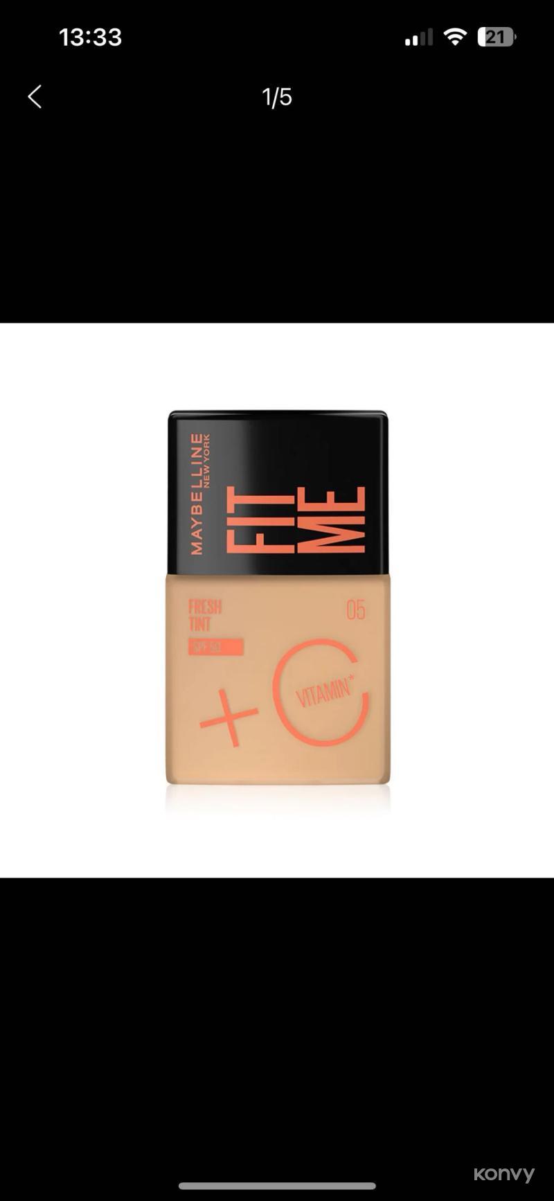 Maybelline Fit Me Fresh Tint Teinté FPS 50 + Vitamine C - 30ml, Neuf, Plusieurs Teintes Dispo