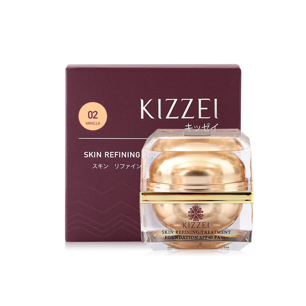 Kizzei Skin Refining Treament Foundation SPF40/PA+++ 15g #02 Vanilla