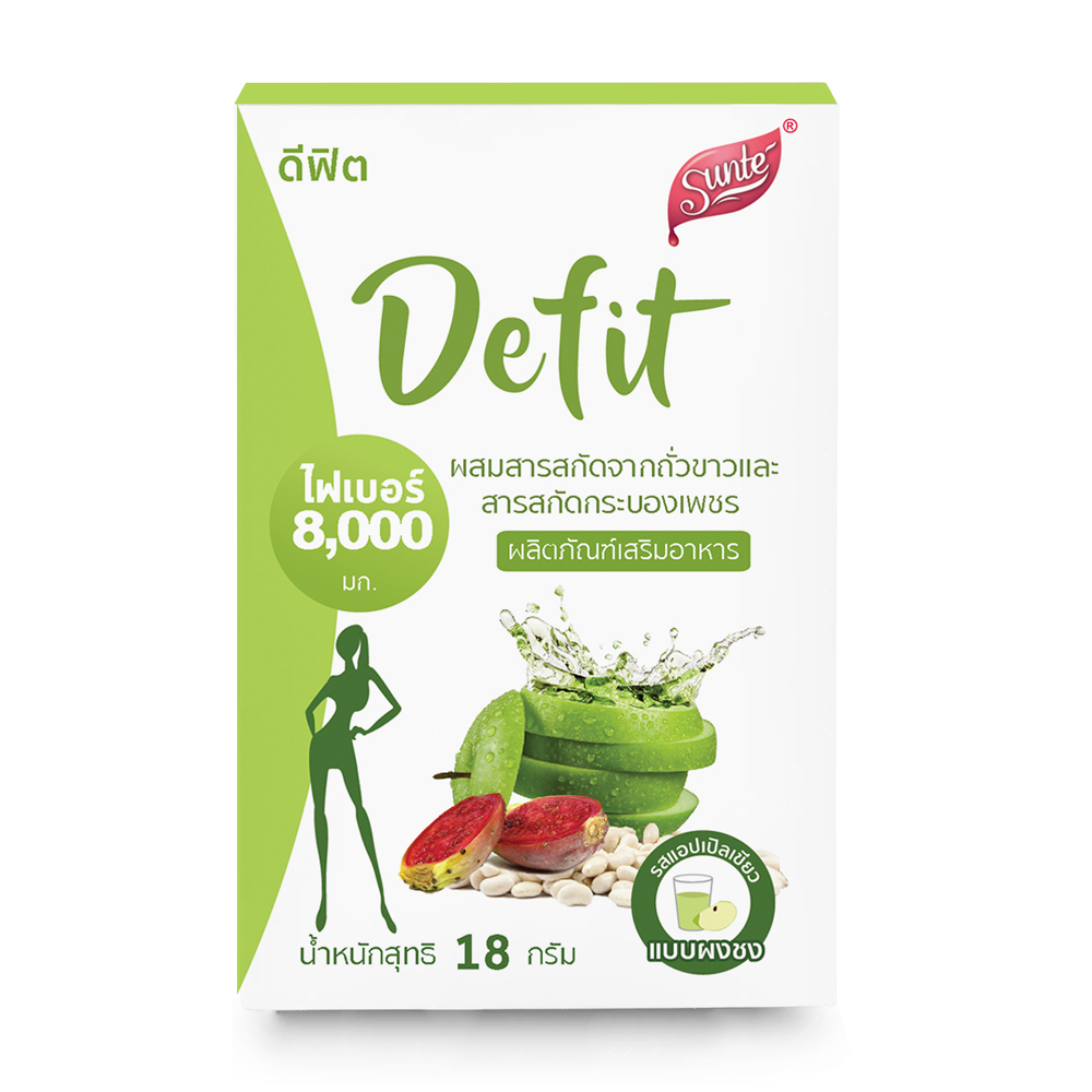 Sunte Fiber 8,000 With White Kidney Bean & Cactus Extract [18g x 4 Sachets]