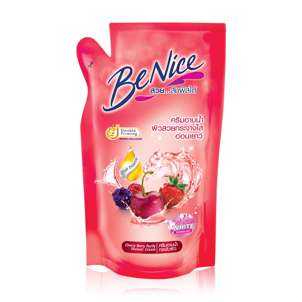 BeNice Shower Cream Cherry Berry 400ml [Refill]