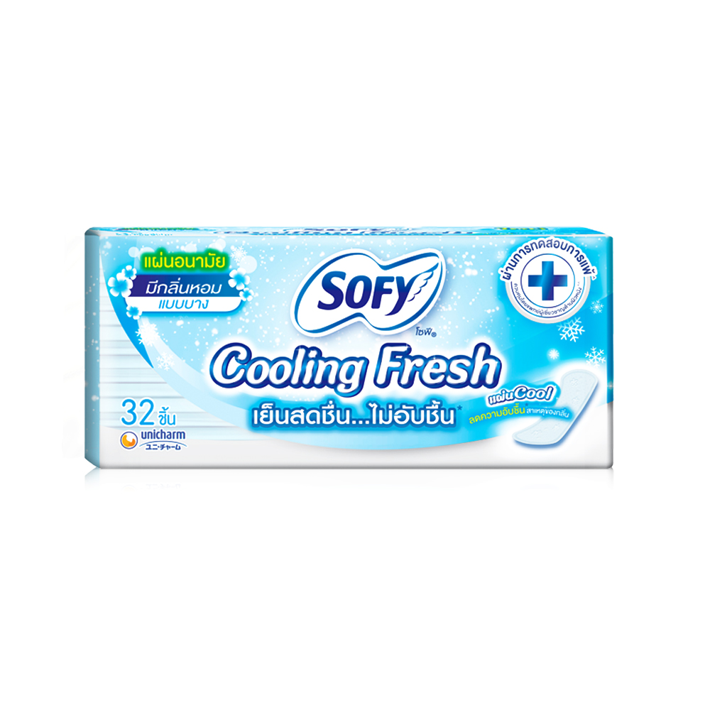 Sofy แผ่นอนามัย Cooling Fresh Slim Scented 32pcs