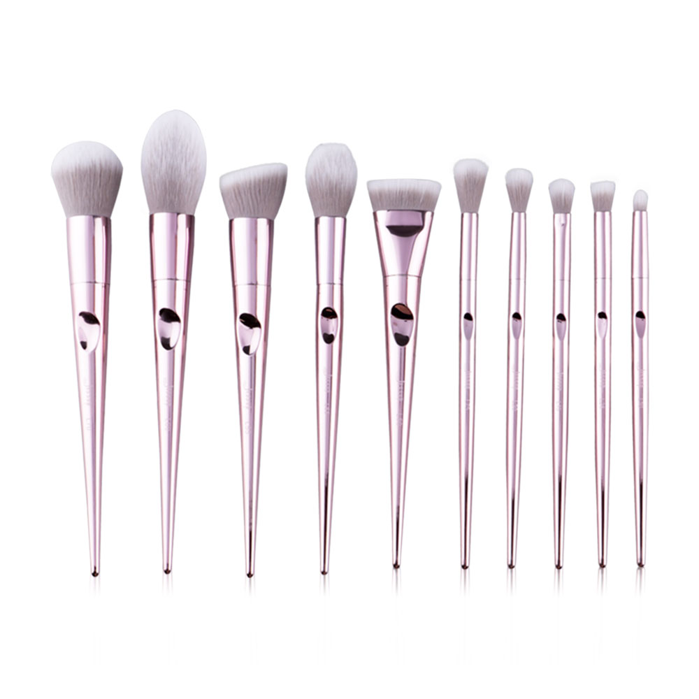 Jessup Luxurious Light Pink Brush Set 10 Items