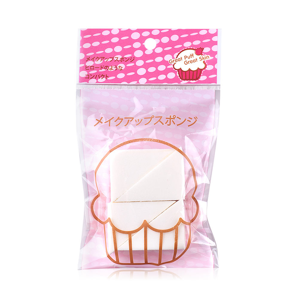 Great Puff Triangle Foundation Sponge Puff 4pcs