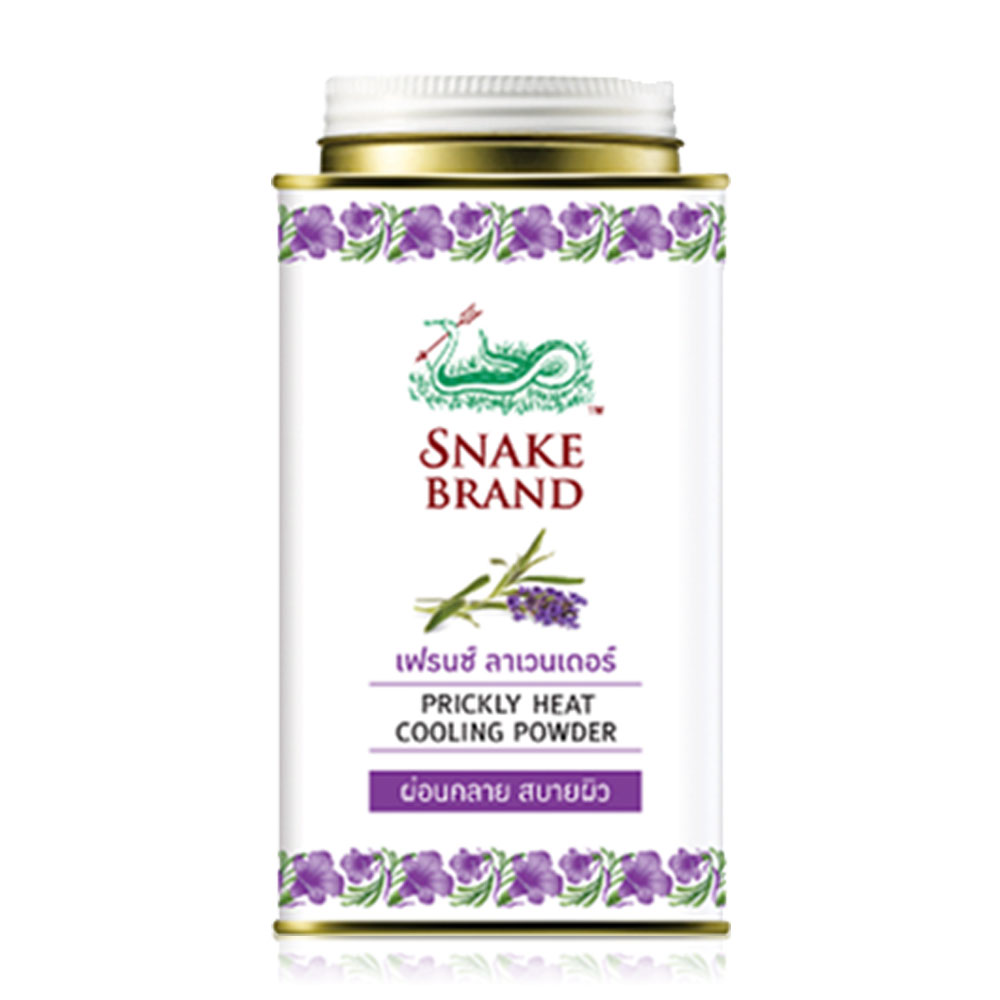 Snake Brand French Lavender Prickly Heat Cooling Powder 140g #Relaxing