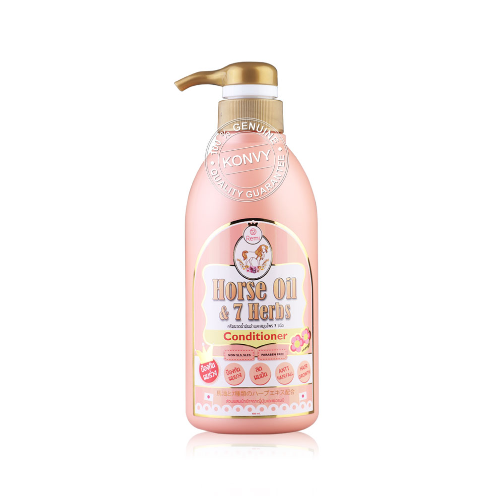 REMI Horse Oil & 7 Herbs Conditioner 400ml ( สินค้าหมดอายุ : 2025.11.23 ) 