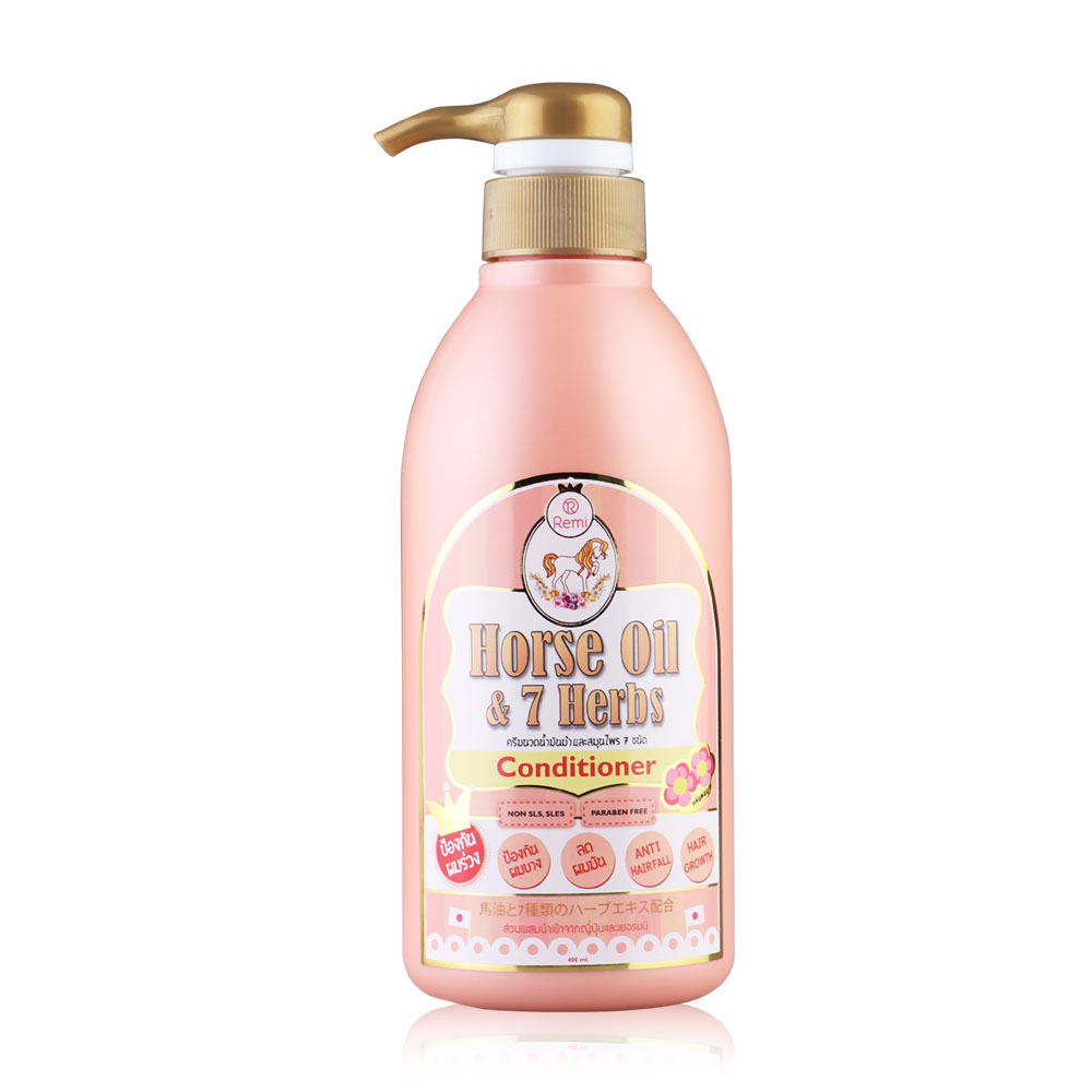 REMI Horse Oil & 7 Herbs Conditioner 400ml ( สินค้าหมดอายุ : 2025.11.23 ) 
