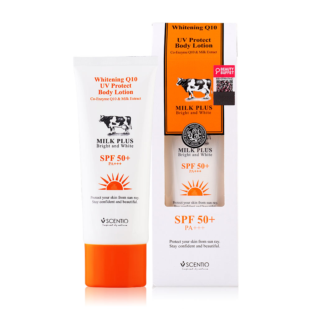 Beauty Buffet Scentio Milk Plus Whitening Q10 UV Protect Body Lotion SPF50+PA++ 100ml