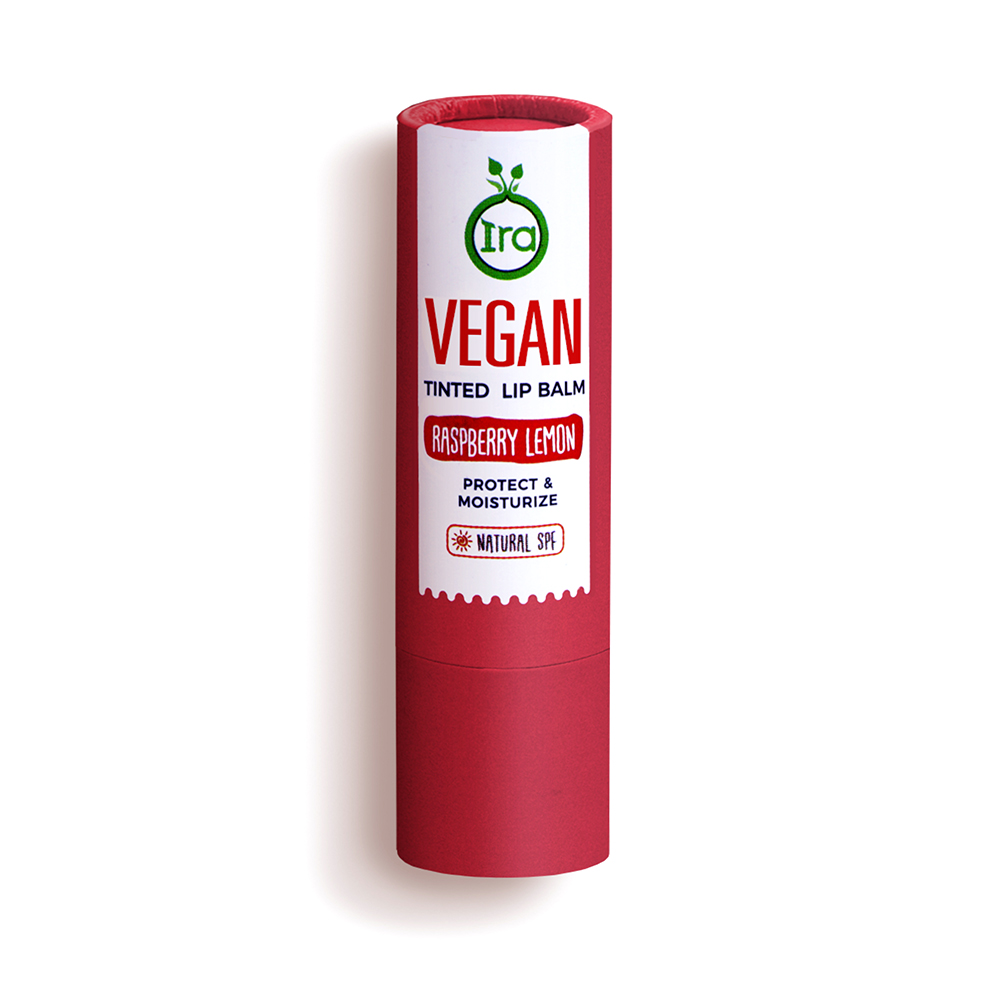 IRA eco tube Vegan Tinted Lip Balm Raspberry Lemon 3.95g