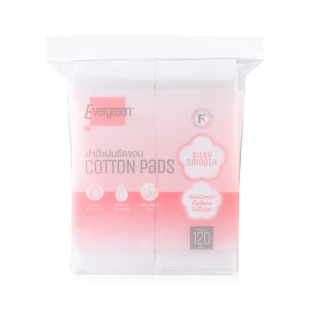 Evergreen Cotton Pad Silky Smooth 120 pcs