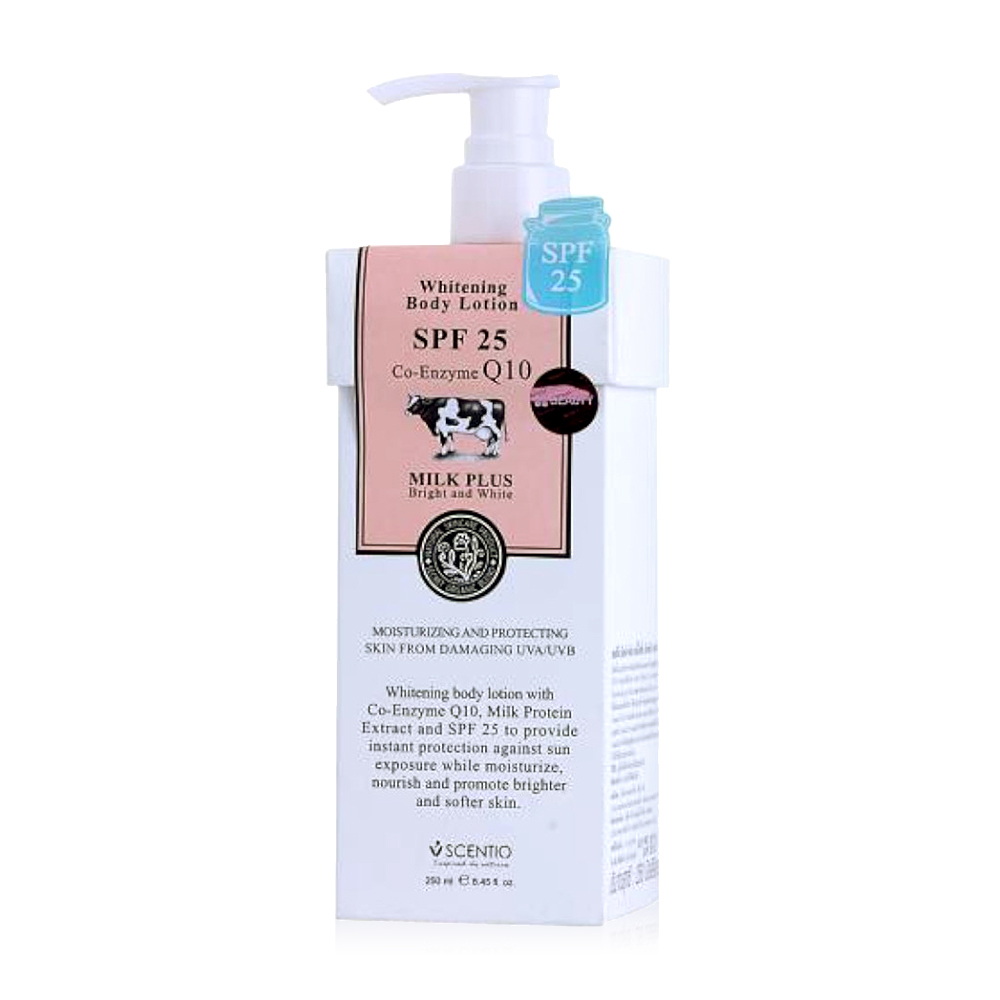 Beauty Buffet Scentio Milk Plus Body Lotion Extra SPF25 250ml ( สินค้าหมดอายุ : 2025.07.14 ) 
