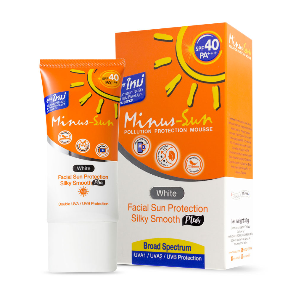 Minus-Sun Pollution Protection Mousse SPF40/PA+++ 30g #White