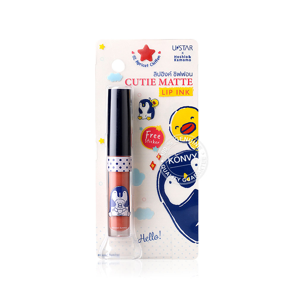 U-Star Cutie Matte Lip Ink 2.6g #02 Apricot Chiffon