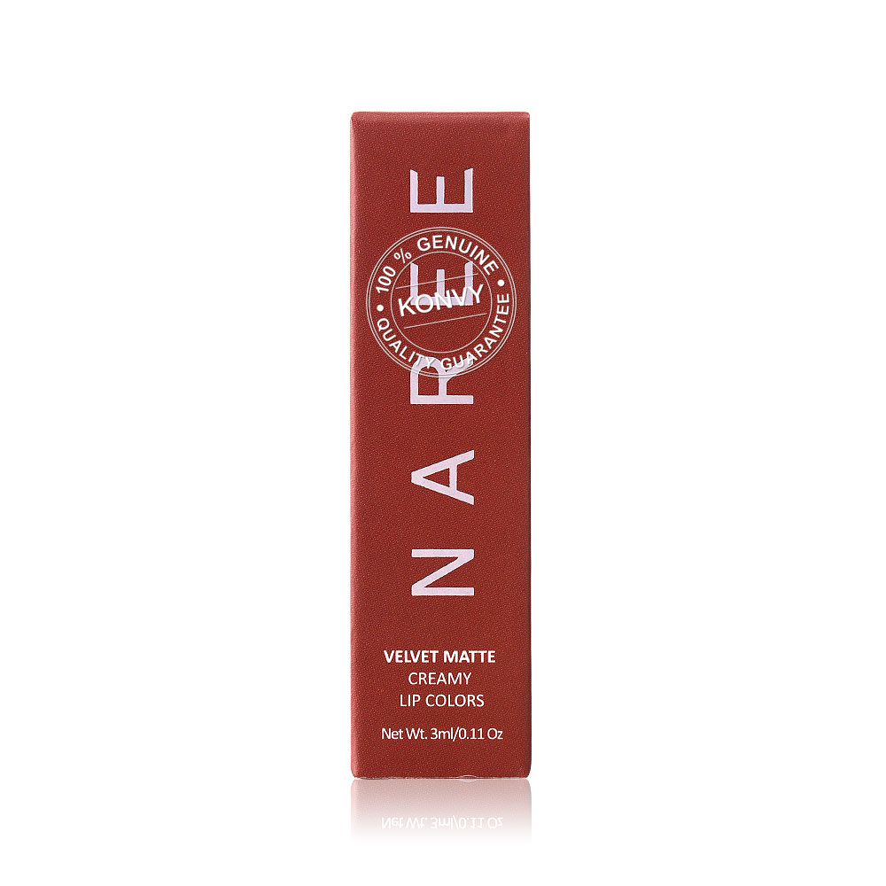 Naree Velvet Matte Creamy Lip Colors 3ml #804 Girlfriend ( สินค้าหมดอายุ : 2026.01.10 ) 