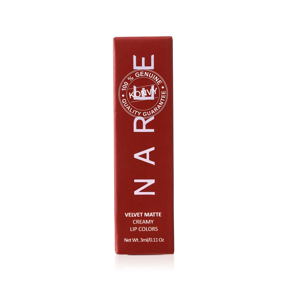 Naree Velvet Matte Creamy Lip Colors 3ml #810 Dazzling ( สินค้าหมดอายุ : 2025.10.25 ) 