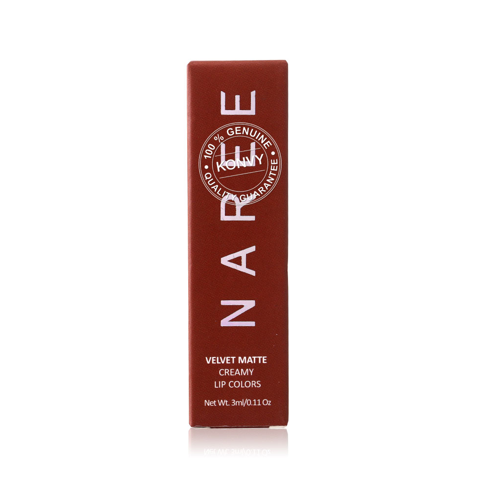 Naree Velvet Matte Creamy Lip Colors 3ml #821 Wondrous ( สินค้าหมดอายุ : 2026.01.10 ) 