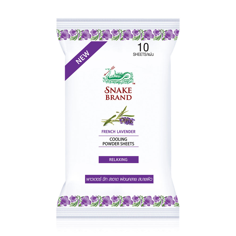 Snake Brand Cooling Powder Sheets Relaxing 10 Sheets