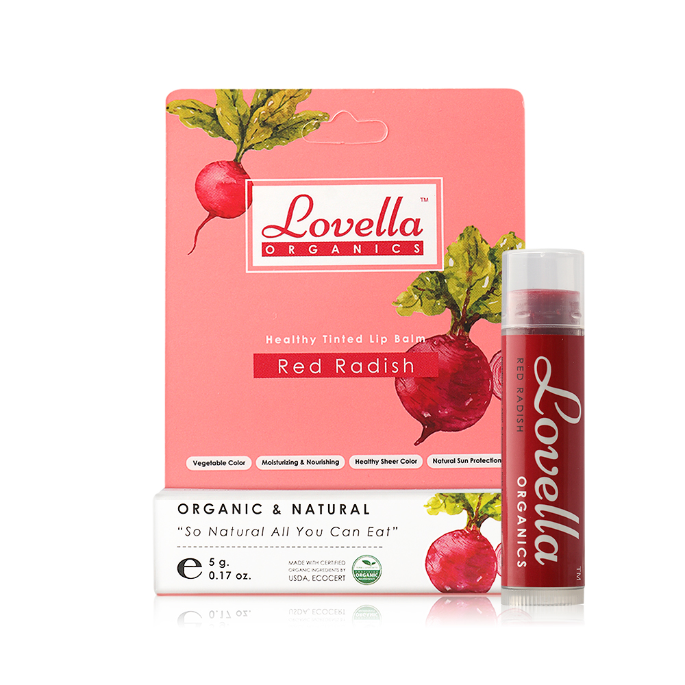 Lovella Organics Red Radish Healthy Tinted Lip Balm 5g