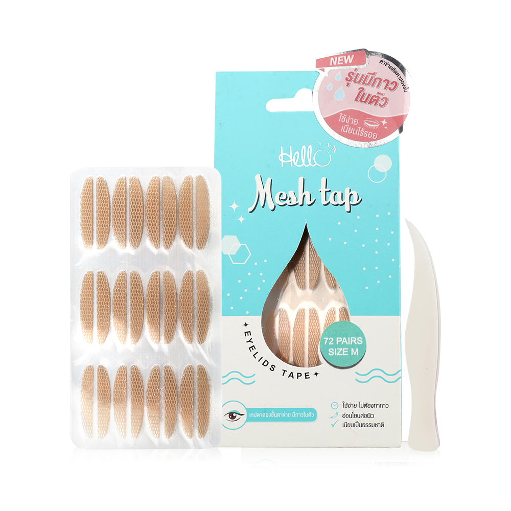 HELLO Mesh Tap Eyelids Tape Size M [72 pairs]