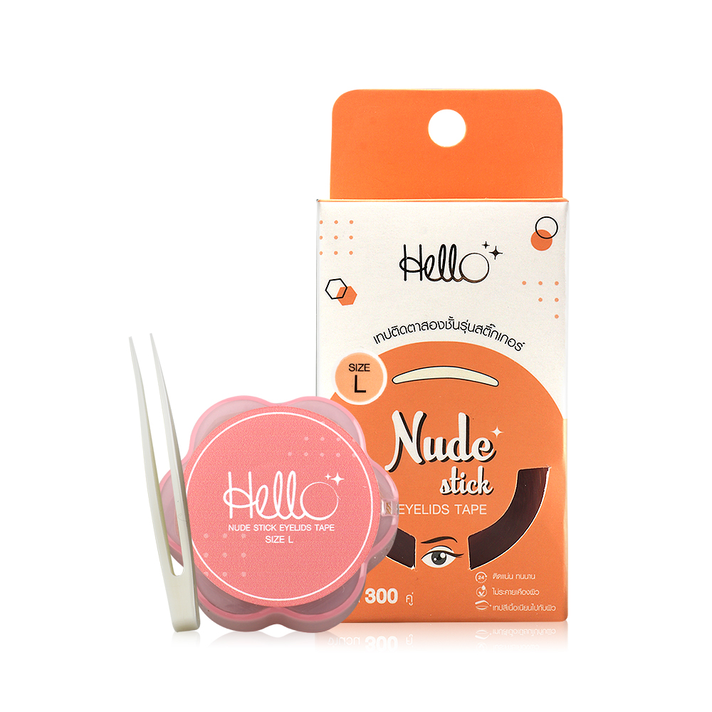 HELLO Nude Stick Eyelids Tape Size L [300 pairs]