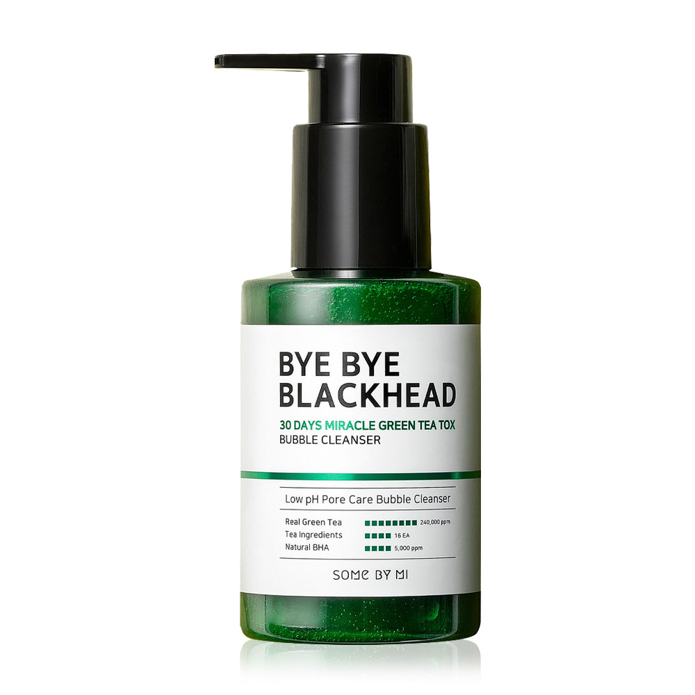 Some By Mi Bye Bye Blackhead 30 Days Miracle Green Tea Tox Bubble Cleanser 120g ( สินค้าหมดอายุ : 2026.01.25 ) 