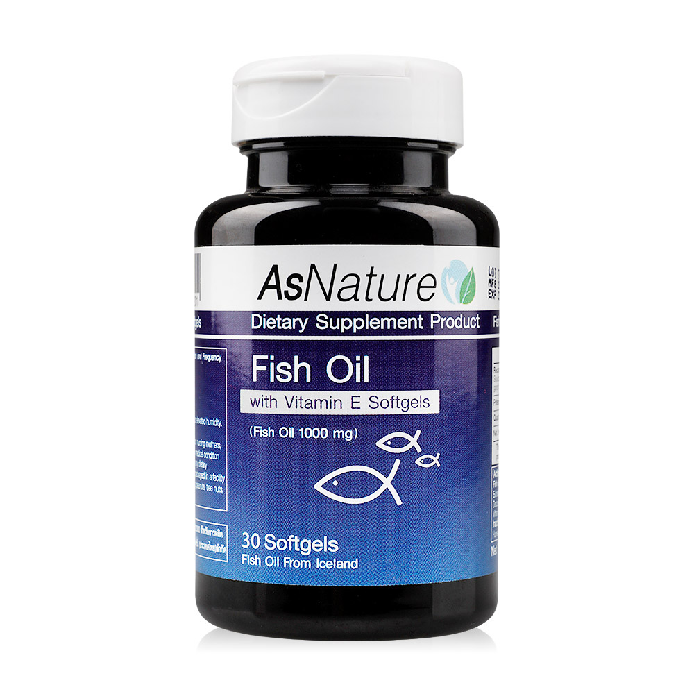 As Nature Fish Oil 1000mg with Vitamin E 30 Softgel Capsules