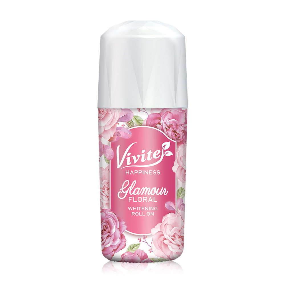 Vivite Happiness Glamour Floral Whitening Roll On [Pink] 40ml