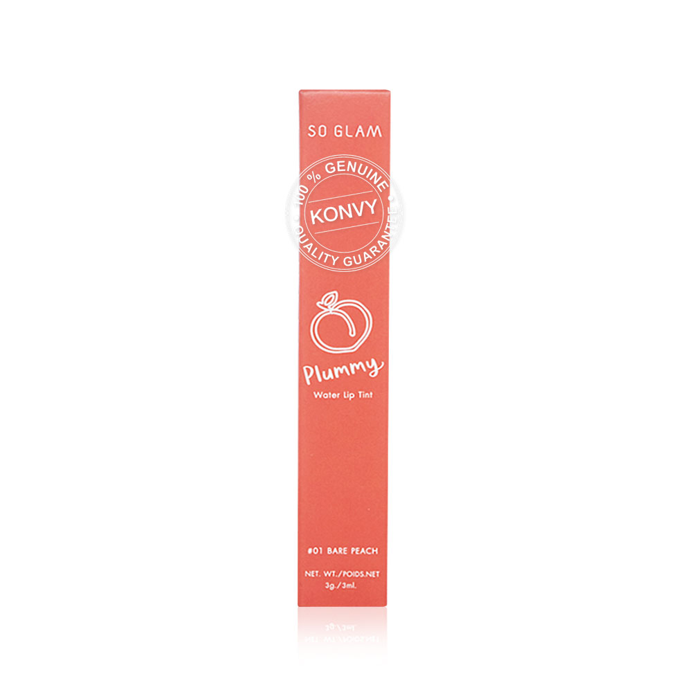 So Glam Plummy Water Lip Tint 3g #01 Bare Peach