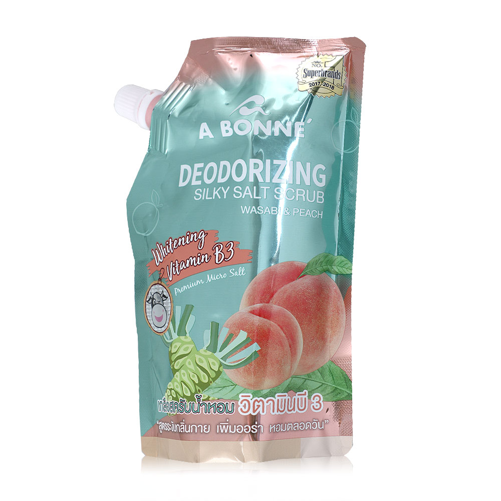 Abonne Deodorizing Silky Salt Scrub Wasabi & Peach 350g