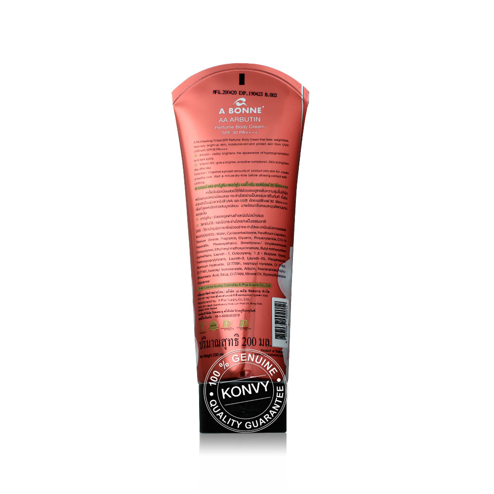Abonne AA Arbutin Perfume Body Cream SPF30/PA++++ 200g