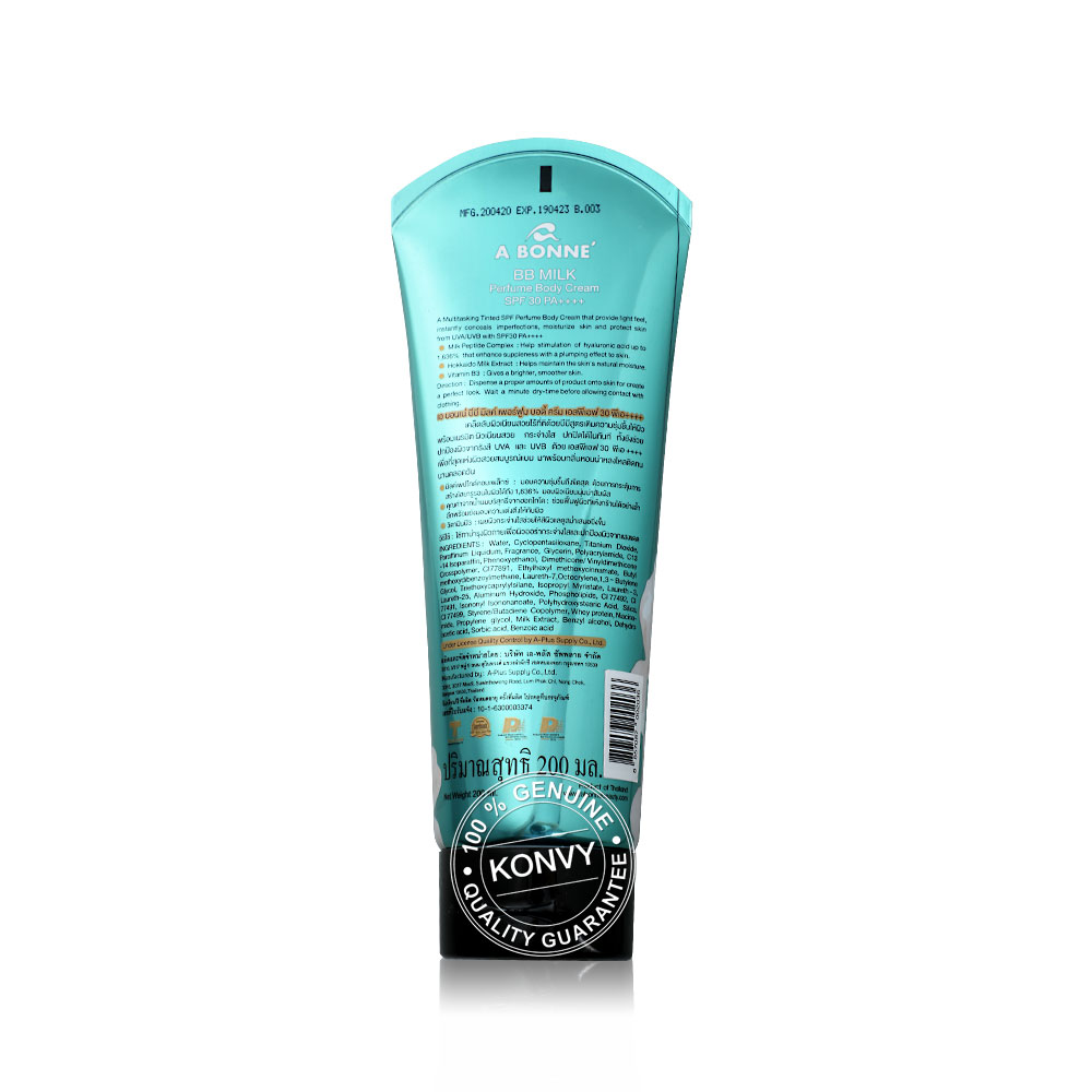 Abonne BB Milk Perfume Body Cream SPF30/PA++++ 200g