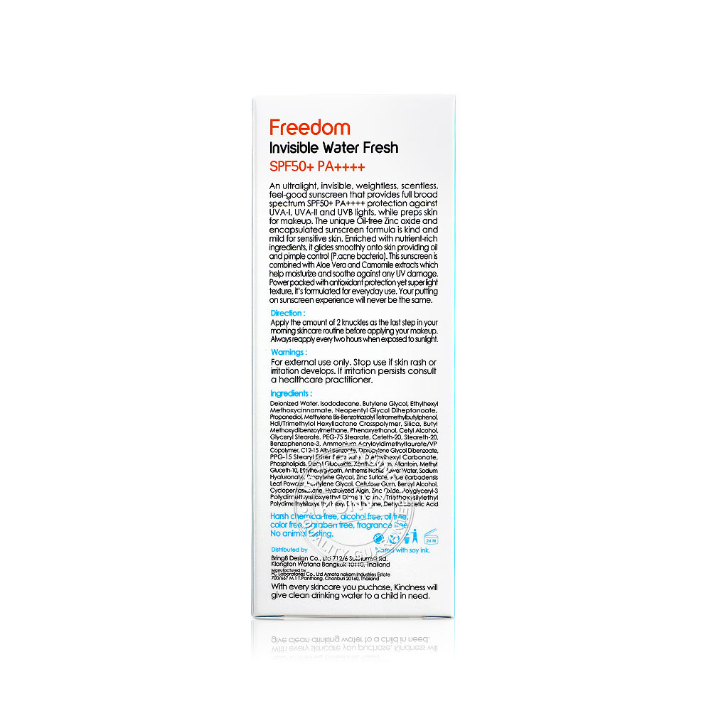 Kindness Freedom Invisible Water Fresh SPF50+/PA++++ 30ml