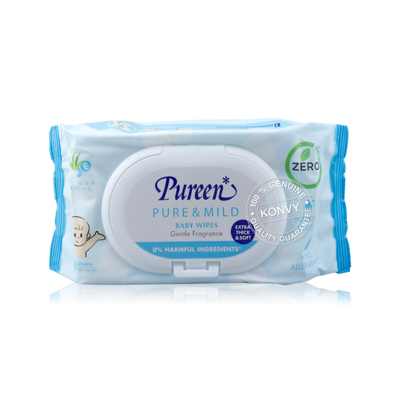 Pureen Wet Wipe Pure & Mild [80 Sheets x 4pcs]