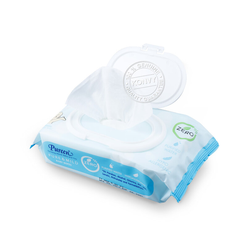 Pureen Wet Wipe Pure & Mild [80 Sheets x 4pcs]