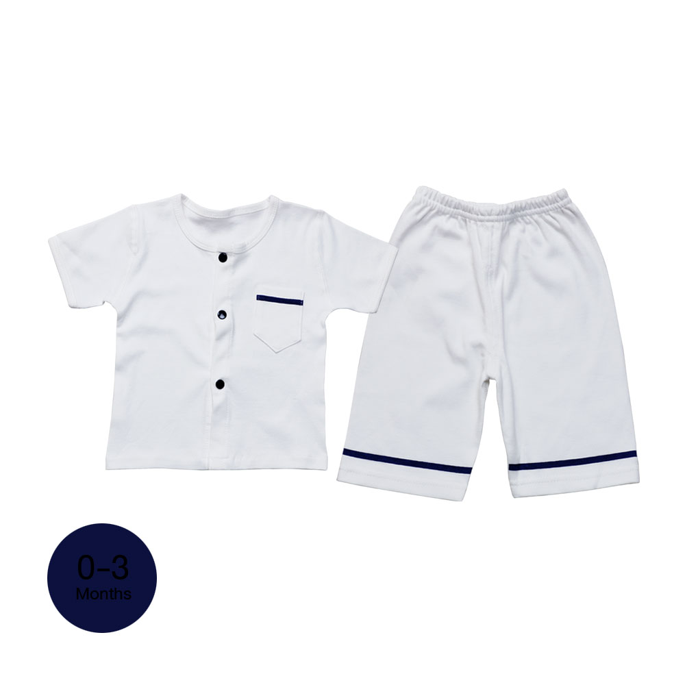YUYING Baby Short Sleeve and Pants Set Pure Cotton 100% Cloth for Newborn [0-3 Months] Navy #Blue #59 [1920E-3]