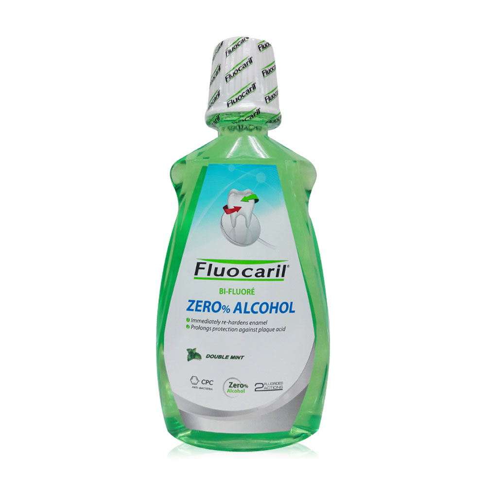 Fluocaril Zero% Alcohol Mouthwash 500ml #Double Mint
