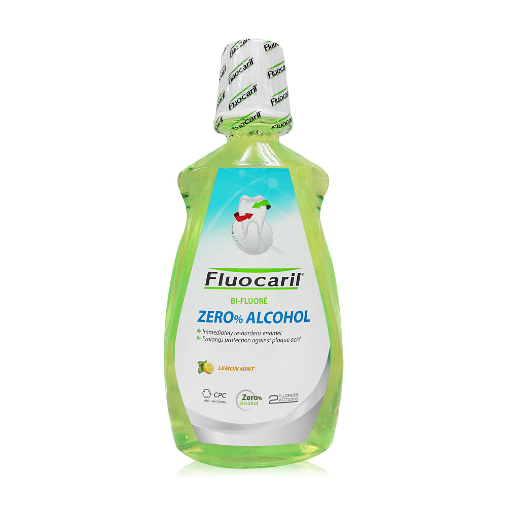 Fluocaril Zero% Alcohol Mouthwash 500ml #Lemon Mint