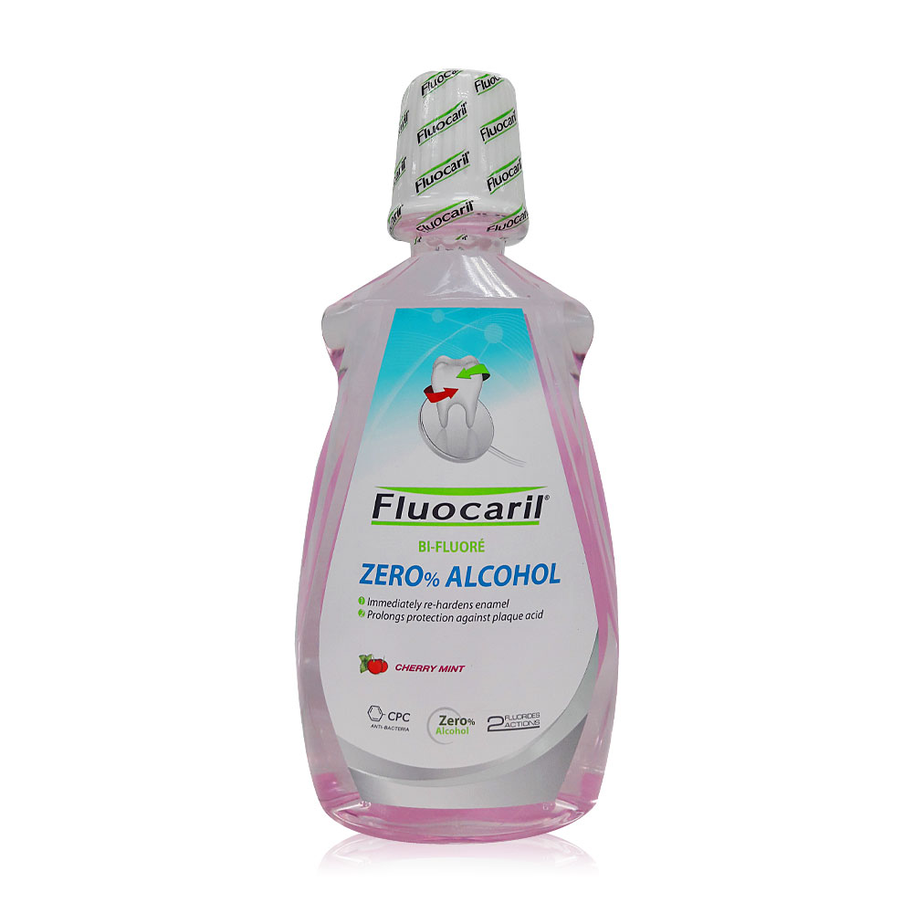 Fluocaril Zero% Alcohol Mouthwash 500ml #Cherry Mint