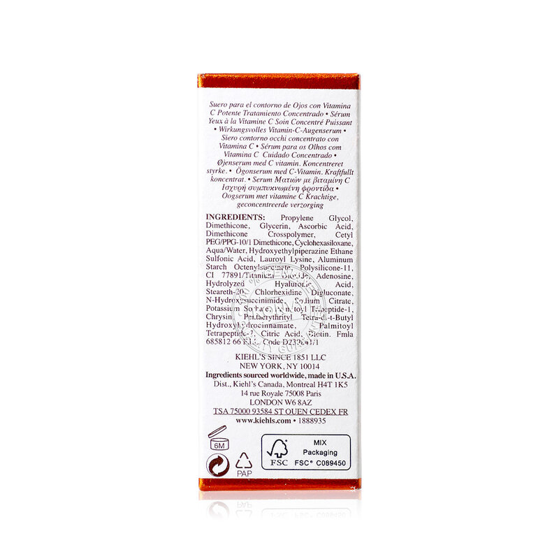 Kiehls Powerful Strength Line-Reducing & Dark Circle-Diminishing Vitamin C Eye Serum 15ml