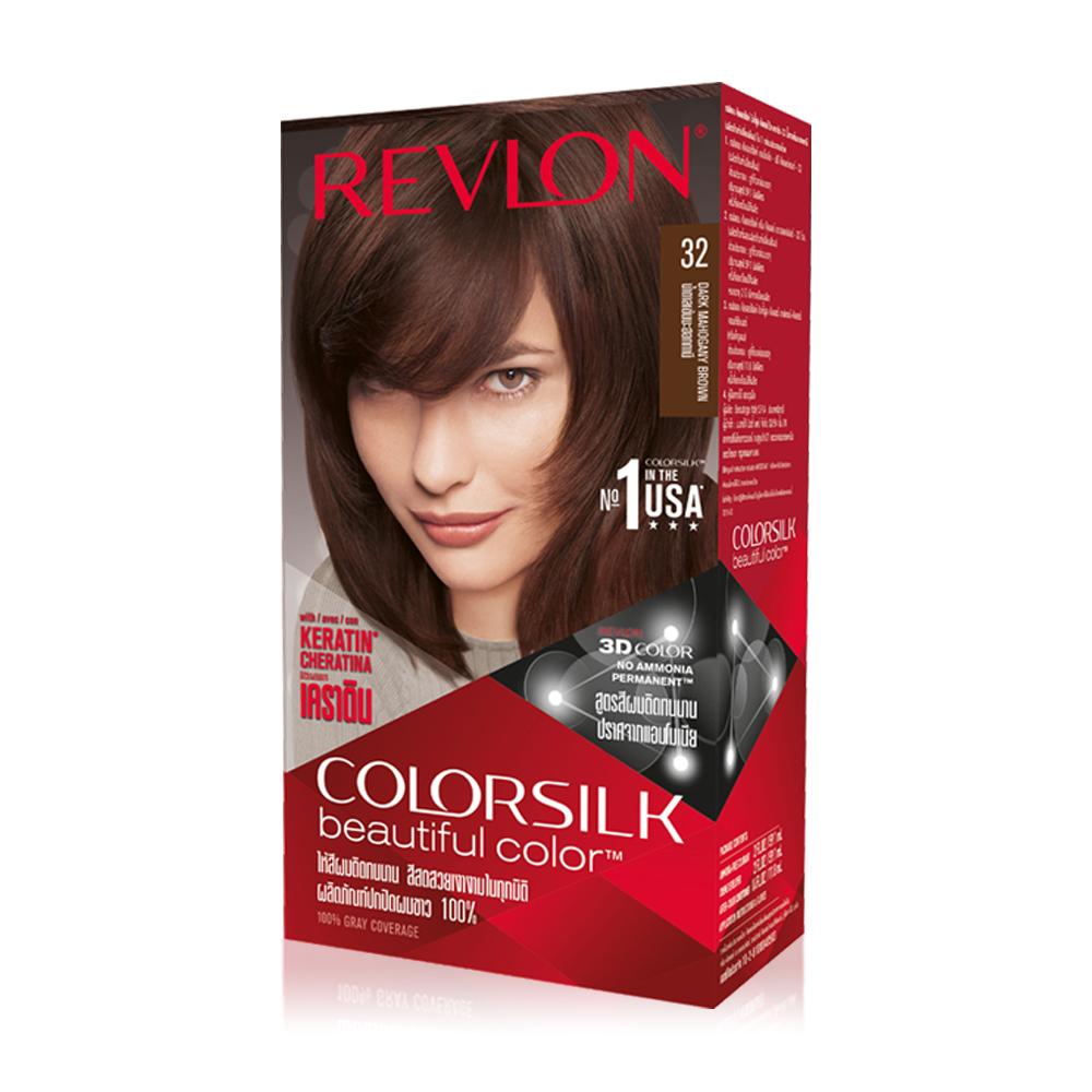 REVLON Colorsilk Beautiful Color with Keratin 130ml #32 Dark Mahogany Brown