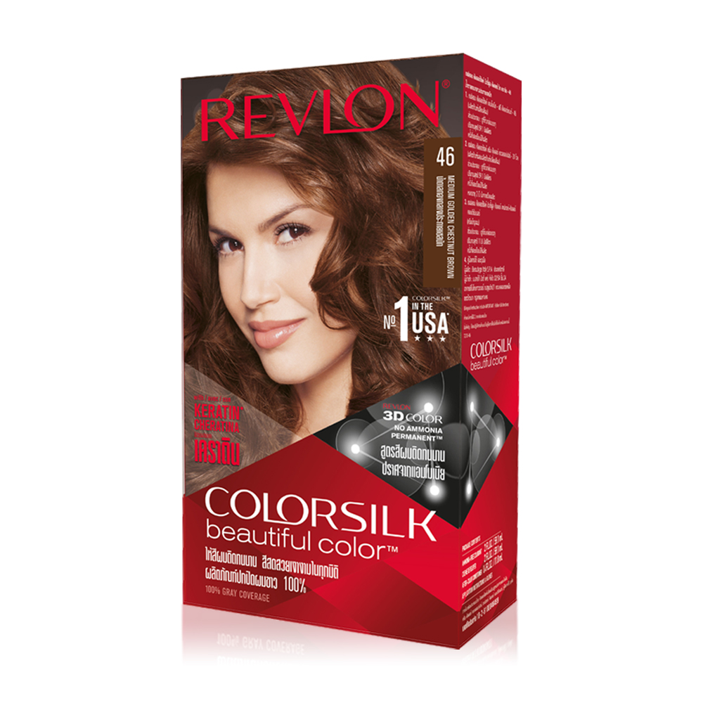 REVLON Colorsilk Beautiful Color with Keratin 130ml #46 Medium Golden Chestnut Brown