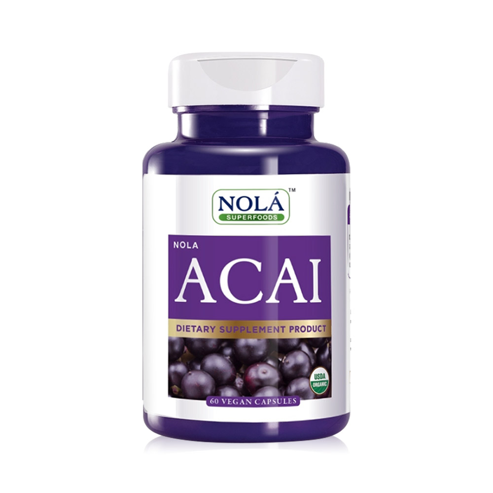 Nola Acai Dietary Supplement Product 100% Freeze Dried 60 Capsules