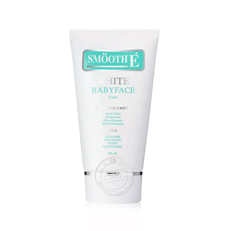 Smooth E Set 2 Items White Babyface Foam 120g + White Cream 12g
