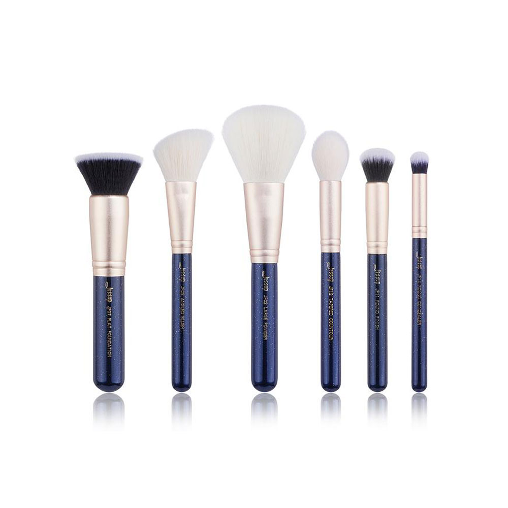 Jessup Professional Makeup Brushes Set 6pcs #T488 Prussian Blue/Golden Sands