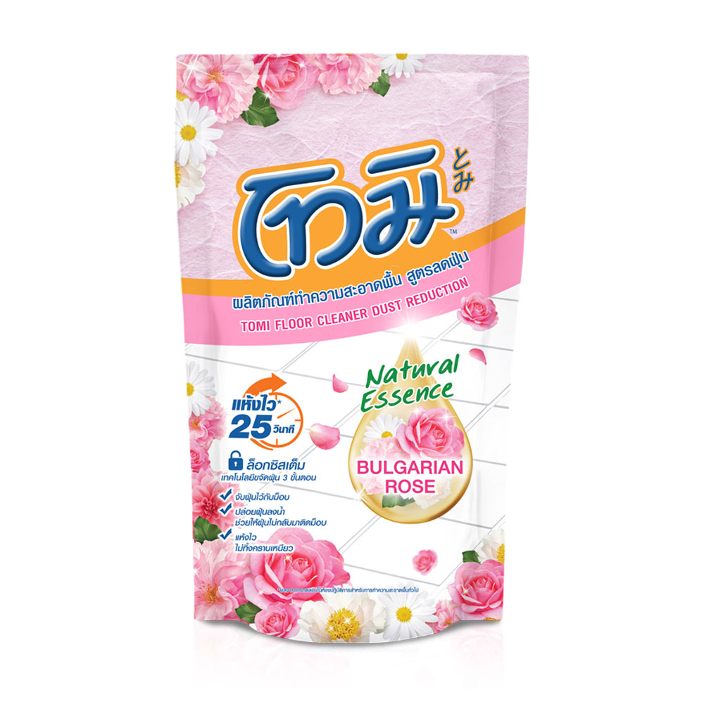 Tomi Floor Cleaner Dust Reduction Natural Essence Bulgarian Rose 550ml
