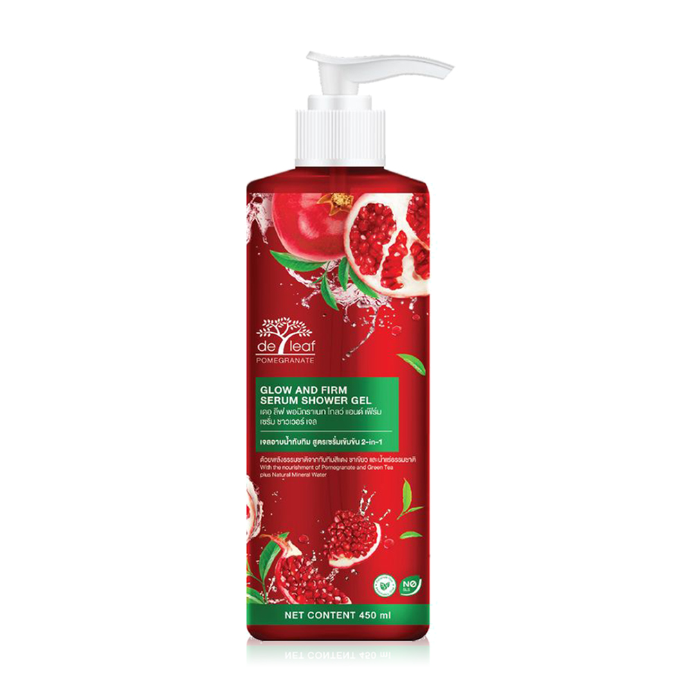 De Leaf Pomegranate Glow and Firm Serum Shower Gel 450ml