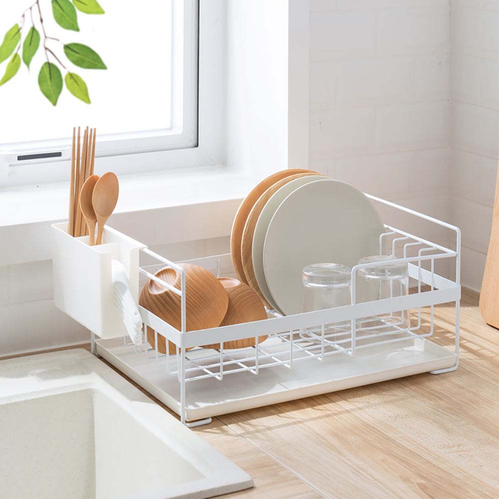 NaChuan Single Layer Dish Drain Rack #White