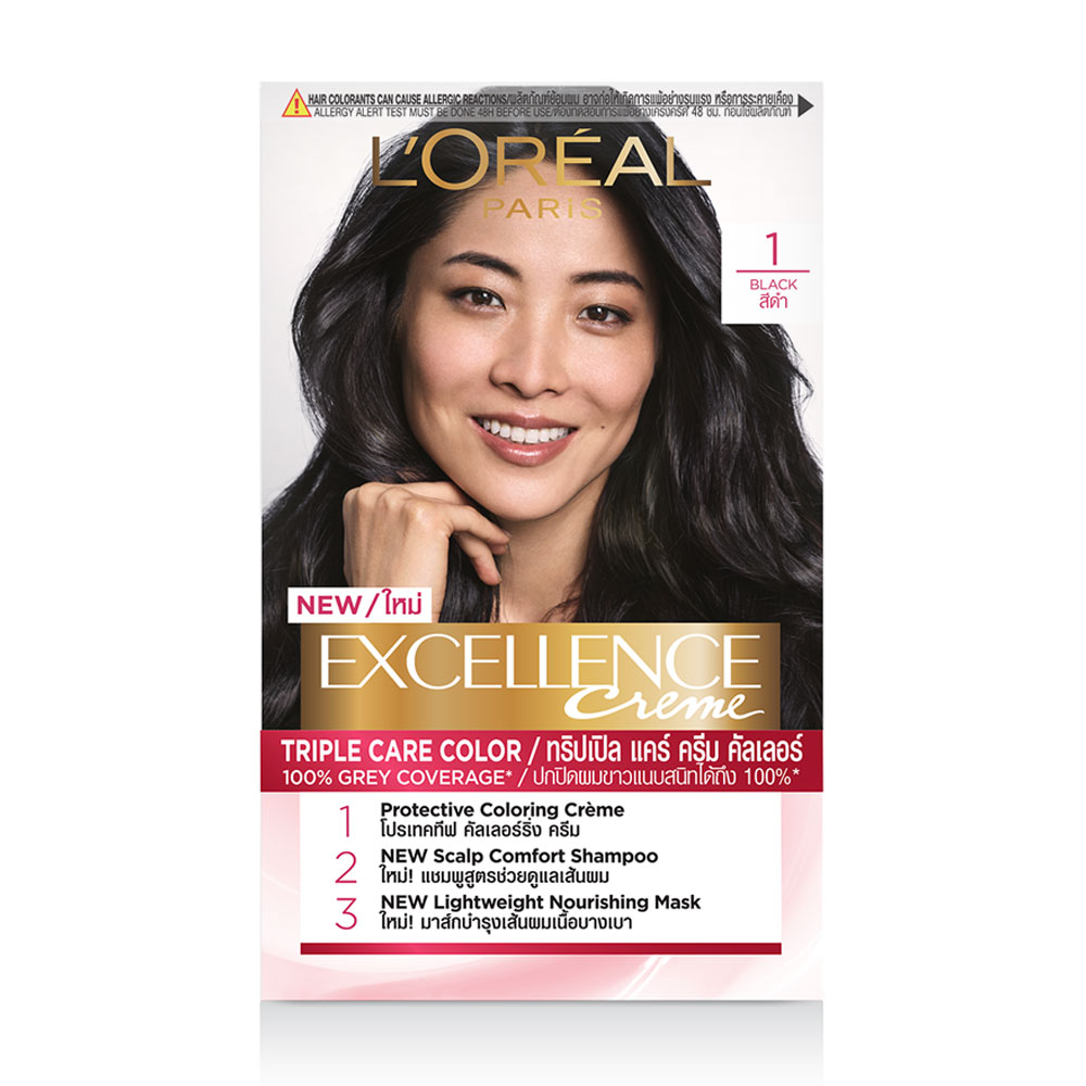Loreal Paris Excellence Crème Natural Shade 172ml #1 Black