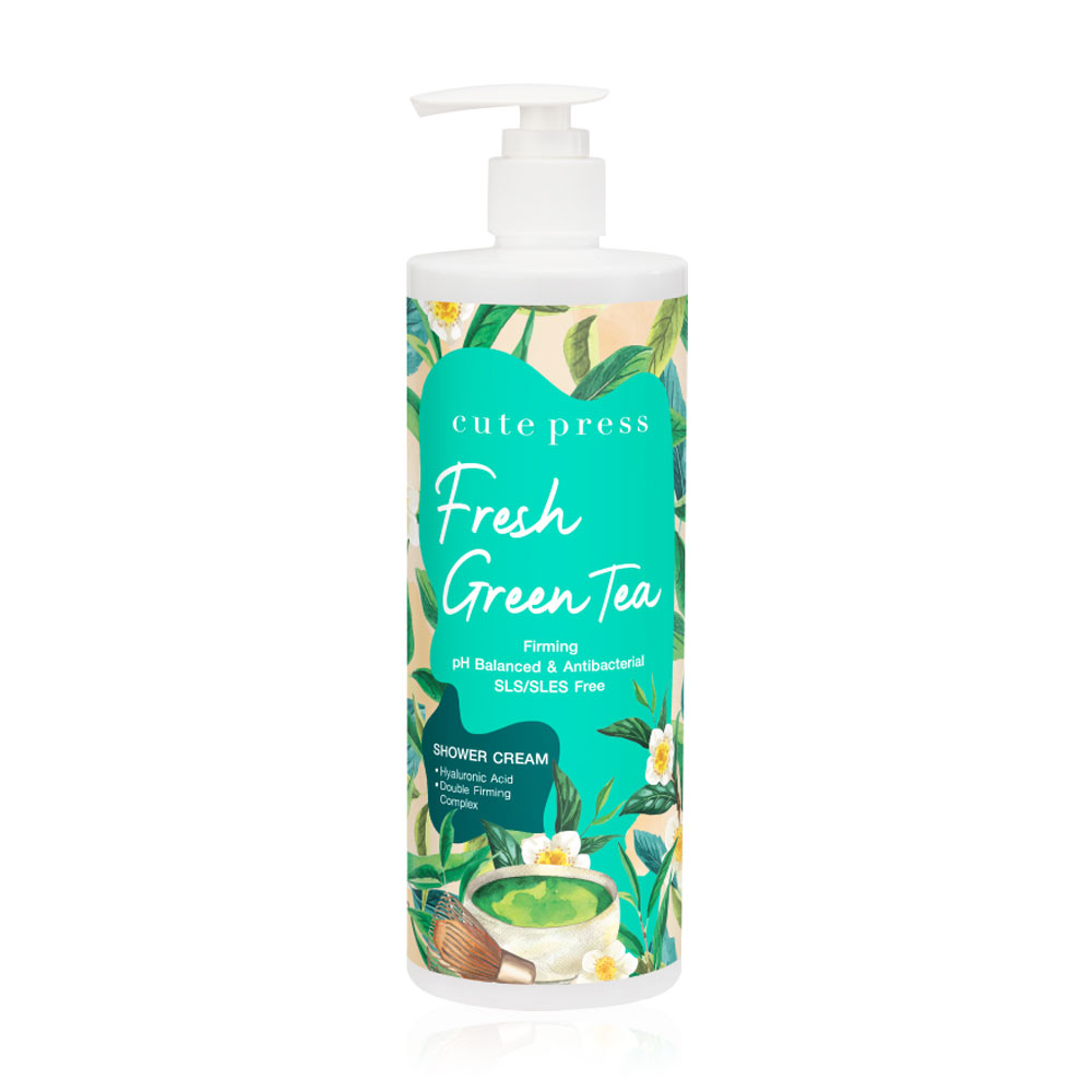 Cute Press Fresh Green Tea Firming Shower Cream 490ml