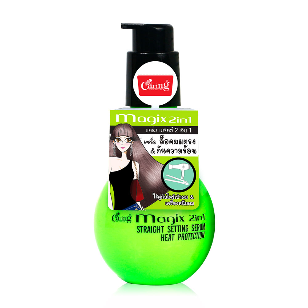 Caring Magix 2in1 Straight Setting Serum & Heat Protection Green 100ml