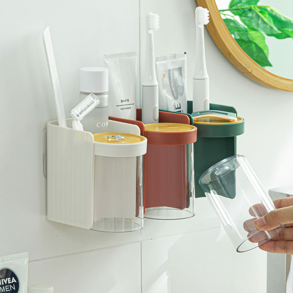 NaChuan Wall-Mounted Toothbrush Holder #Green